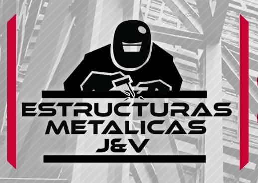 Logotipo de Estructuras Metálicas J&V: un herrero soldando